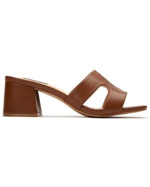 V.Gan Vegan Bok Mule Heel Sandals - Brown
