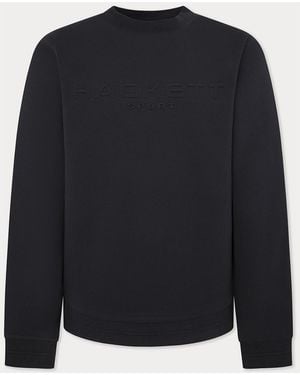 Hackett Embossed Cotton Blend Sweatshirt - Blue