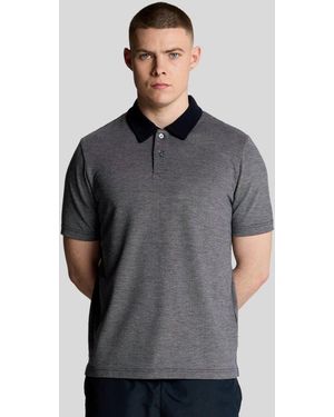 Lyle & Scott Two Tone Polo Shirt - Grey