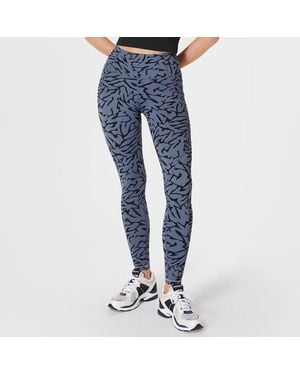 Sweaty Betty Printed Power Pro Workout 7/8 Leggings - Blue