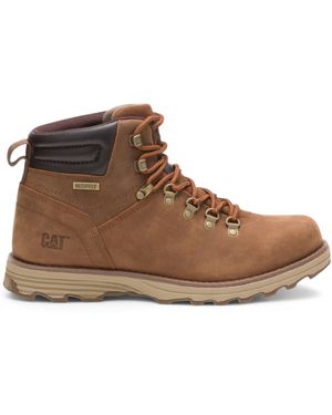 Caterpillar Erpillar Sire Waterproof Sugar Leather Work Boots - Brown