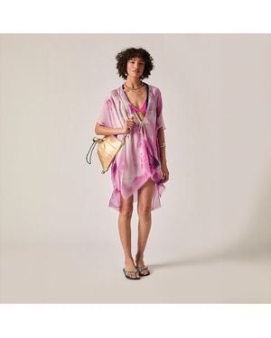 James Lakeland Watercolour Floral Kaftan - Pink