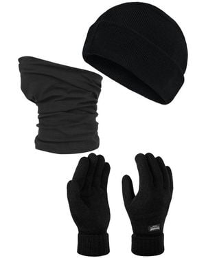Regatta Hat And Gloves Set Acrylic - Black