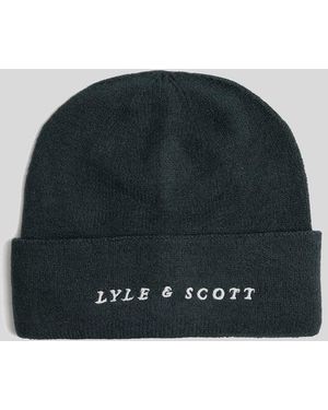 Lyle & Scott Script Logo Beanie - Black