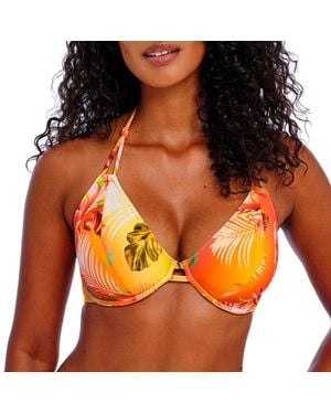 Freya Miami Sunset Halter Bikini Top - Orange