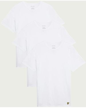 Lyle & Scott Basic 3 Pack Lounge T-Shirt - White