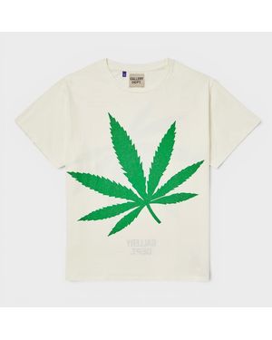GALLERY DEPT. Weed Glittered Cotton Jersey T-Shirt - Green