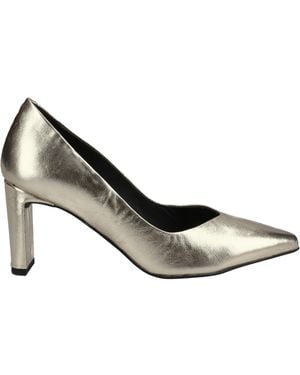 Hush Puppies Olivia Leather Court Shoe - Metallic