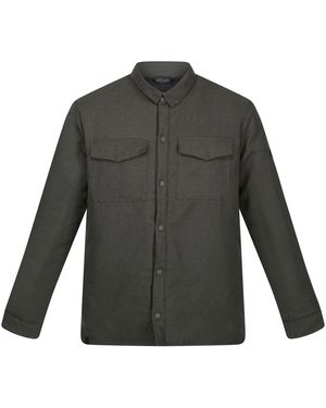 Regatta Shirt Gawayne Polyester Dark Khaki - Grey