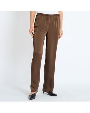 Vince Satin Pull On Trouser - Brown