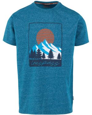 Trespass T-Shirt Idukki Cotton Bondi - Blue