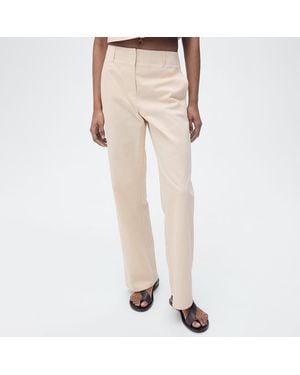 Mango Trousers Padua - Natural