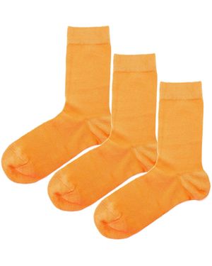 Jemsox 3 Pack Luxury Pure Socks - Orange