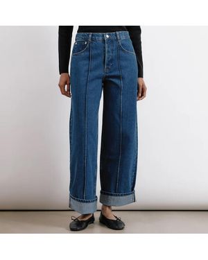 Albaray Mid Relaxed Pintuck Jeans - Blue