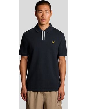 Lyle & Scott Placket Tipped Polo Shirt - Black