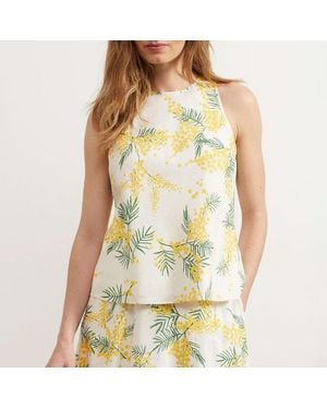 Hobbs Linen Blend Foxcote Top - Yellow