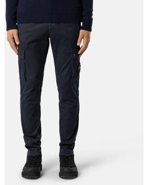 Stone Island Cotton Stretch Cargo Trousers - Blue