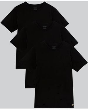 Lyle & Scott Basic 3 Pack T-Shirt - Black