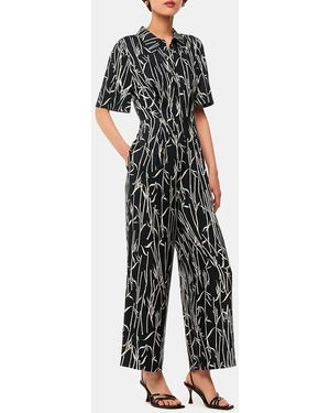 Whistles Bamboo Shoots Edina Jumpsuit - Black