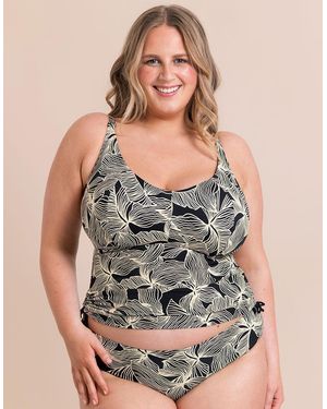 Curvy Kate Ripple Reef Non-Wired Multiway Tankini Top Print - Grey