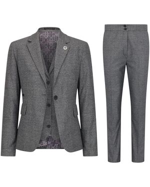TruClothing Three-Piece Tailored Fit Suit - Grey