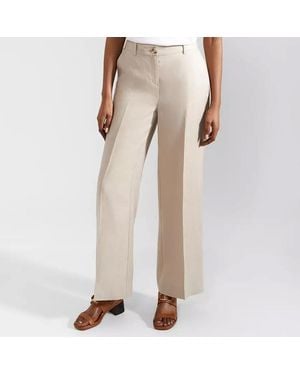Hobbs Roberta Linen Trousers - Natural