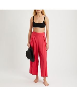 N°· Eleven Geranium Side Split Trousers - Red