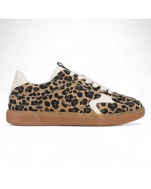 Blowfish Leopard Lace-Up Trainers - Brown