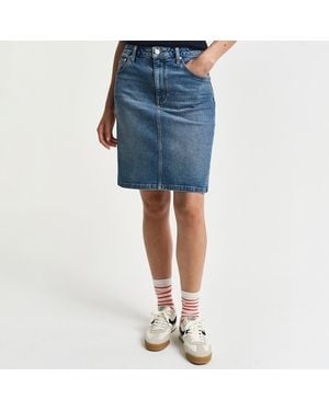 GANT Short Denim Skirt - Blue