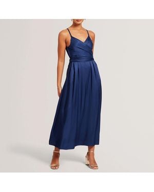 Ted Baker Beckki Tie Waist Midi Dress - Blue