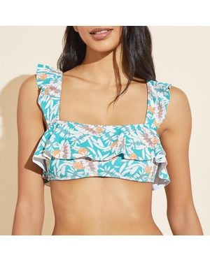 Eberjey Palmeras Jane Frill Top - Blue