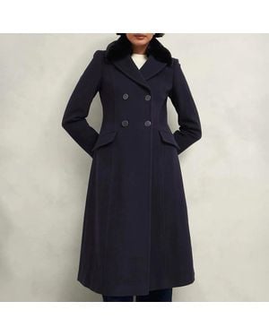 Hobbs Marlene Wool Blend Coat - Blue