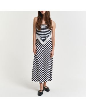 GANT Chevron Striped Skirt - Blue