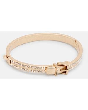 AllSaints Brass Brea Bead Buckle Bracelet - Brown