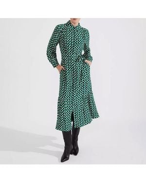 Hobbs Emberly Shirt Dress - Green