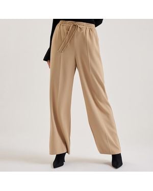 Ted Baker Camel Wide Leg Tailored Joggers - Natural