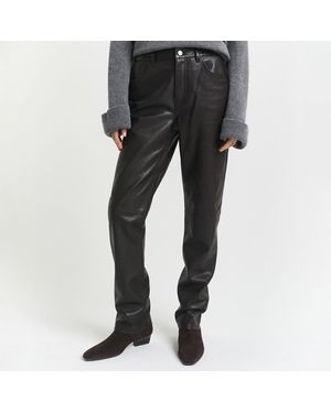 GANT Leather Trousers - Grey