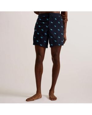 Ted Baker Lobta Embroidered Lobster Swimshort - Blue