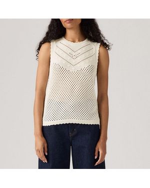 Levi's Cream Adrienne Crochet Tank - White
