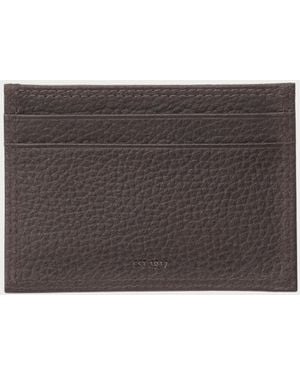 Brook Taverner Grain Leather Credit Card Holder - Black