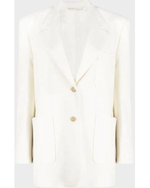 Palm Angels Knitted Tape Blazer - White