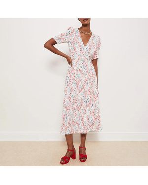 Hobbs Ivory Bertie Floral Belted Dress - Pink