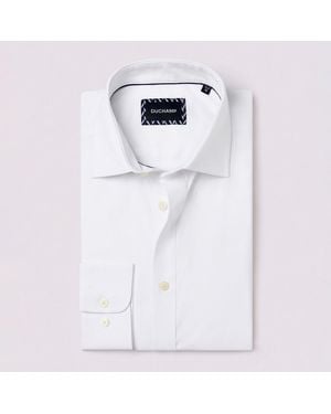 Duchamp Poplin Stretch Cotton Blend Shirt - White