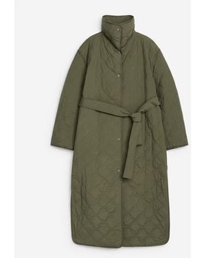 ARKET Upcycled Down Quilted Coat - Green
