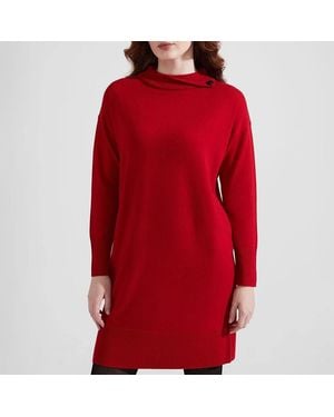 Hobbs Talia Knitted Wool Blend Dress - Red