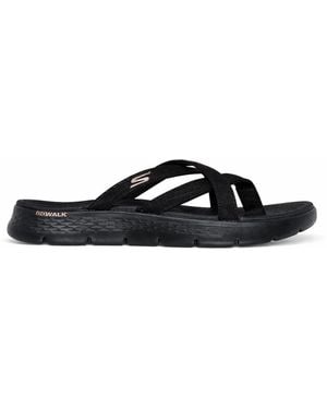 Skechers Go Walk Flex Low Heeled Sandals - Black