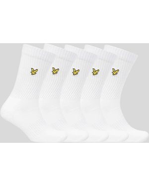 Lyle & Scott 5 Pack Tubular Sock - Grey