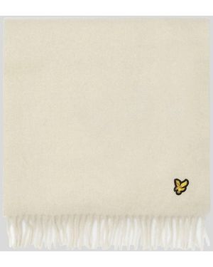 Lyle & Scott Plain Lambswool Scarf - Natural