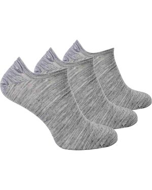 Steve Madden Light 3 Pack Merino Wool Invisible No Show Socks - Grey