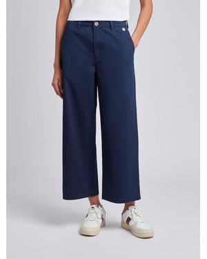 U.S. POLO ASSN. Ankle Wide Leg Chino Trousers - Blue